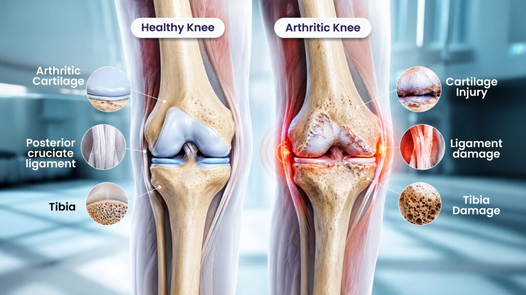 Discover what knee arthritis is and unlock effective ways to regain mobility. Discover what knee arthritis is and unlock effective ways to regain mobility.